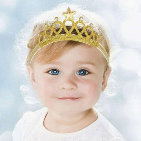 BABYMOON Baby Girl Rhinestone Crown Headbands Toddler Princess Headband  Hair Accessories Glittering, Baby Photography Props Hair Band