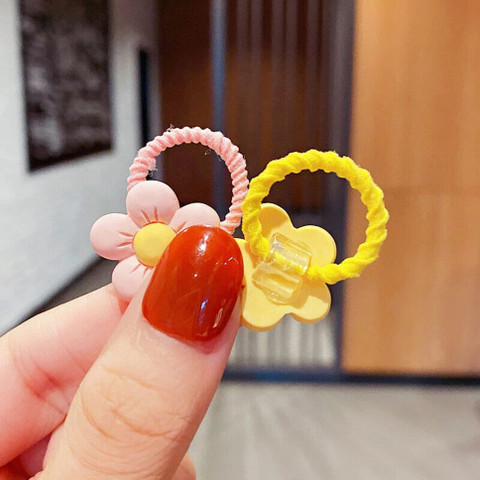 Hair Ties Baby Girl Hand Accessories SYGA 10 Pcs Children Flower