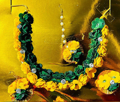 Artificial Flower Haldi Ceremony Flower Jewellery Online Flipkart