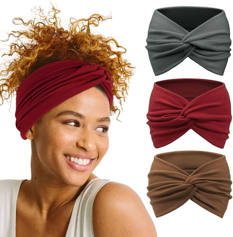 ELEPHANTBOAT Wide Headband for Women Girls, Soft Stretchy Turban Hair Bands  Hair Band