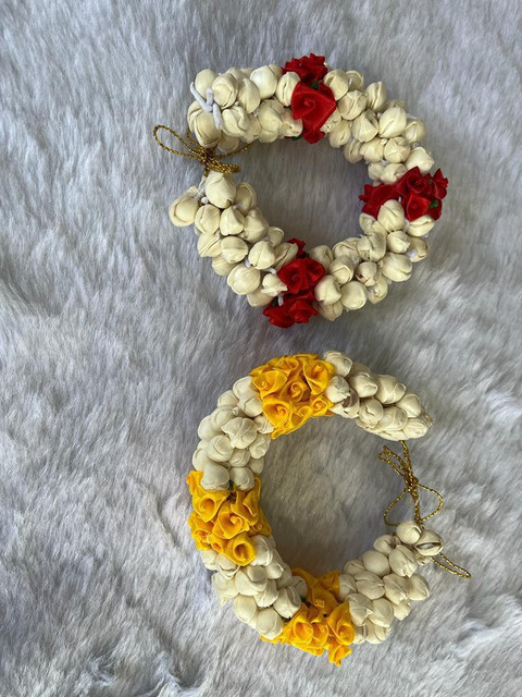 Artificial Mogra Jewellery EASYOUNG Hair Bun Gajra Flower Mogra