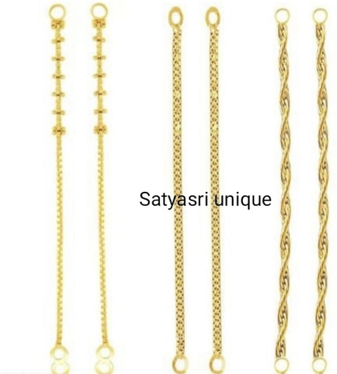 SSFJ One gram gold Earrings chain /ear mattal combo pack Hair Accessory Set