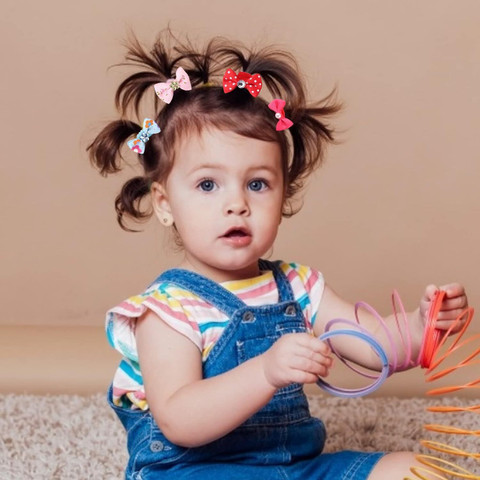 Kela devi 12 Pairs Baby Hair Ties with Bows for Toddler Inch