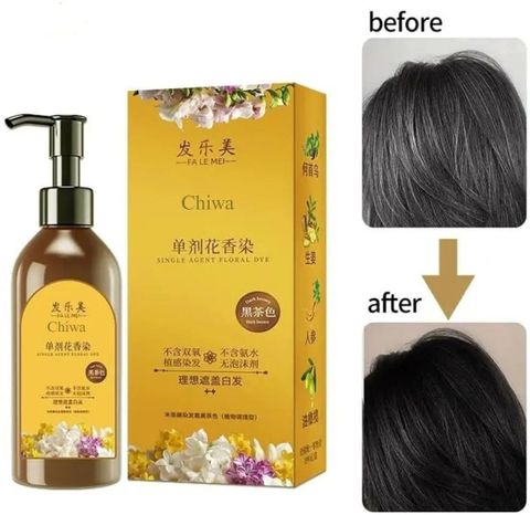 CHIWA Japanese Color Hair Shampoo | Black Pigment with Dye Formula ...