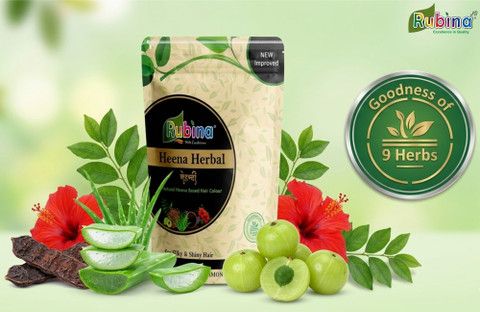 Rubina Henna Herbal For Hair With Goodness Of 9 Herbs (PACK OF 3