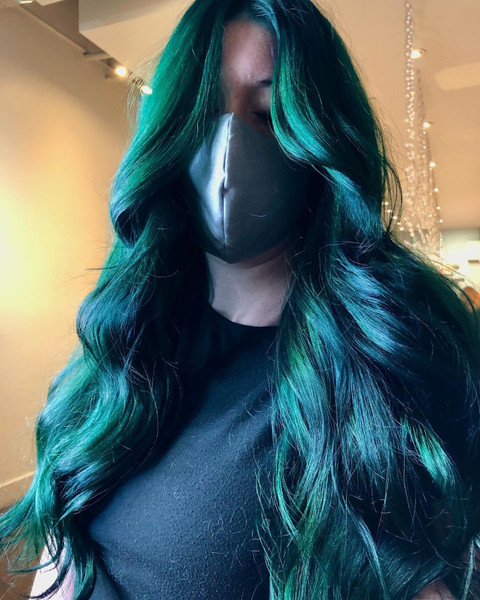 GABBU temporary hair color wax for blue green hair , green, blue
