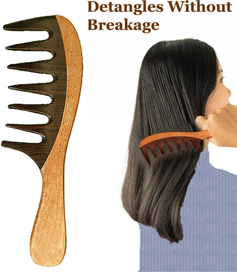 RUfiys Wooden Comb For Men Women Wide Tooth Curly Hair