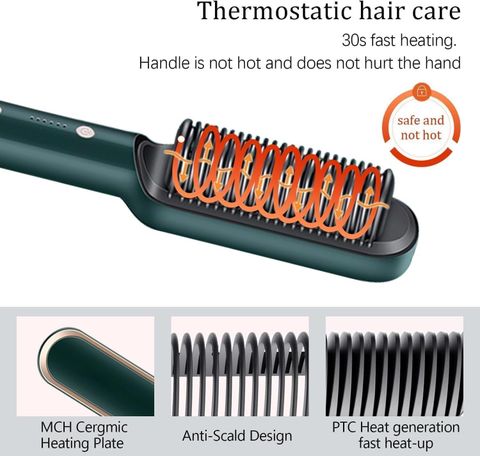 Kjgb kjgb Hair Straightener Green 5 Comb for Women & Men HairStylemulticolor ...
