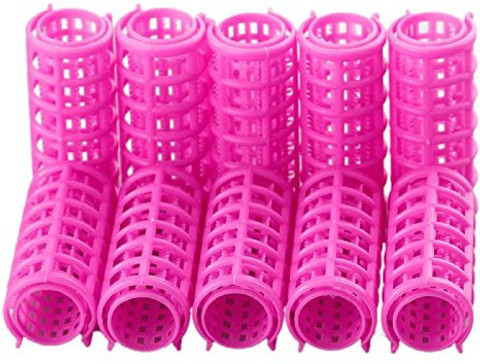 Shihen Plastic Hair Rollers Curlers Snap on Rollers Self Grip Rollers  Hairdressing Curlers No Heat Hair Curlers for DIY Hairdressing Hair Salon  Random