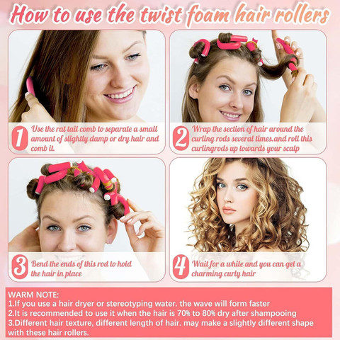 Curl Rollers Foam Hair Rods MYYNTI Flexible Curling Rods Hair