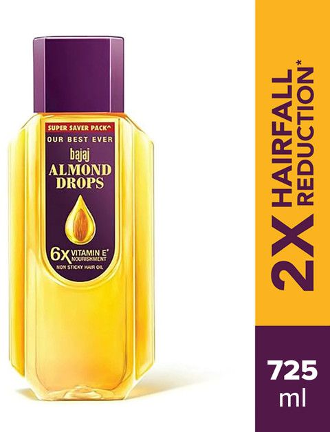 BAJAJ Almond Drops with 6X Vitamin E Nourishment for 2X Hairfall