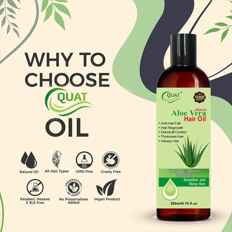 QUAT 100% Natural Aloe Vera Hair Oil - Price in India, Buy QUAT 100%  Natural Aloe Vera Hair Oil Online In India, Reviews, Ratings & Features |  Flipkart.com