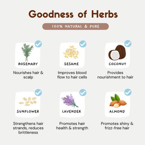 COCO CRUSH Cold-Pressed Coconut Oil & Rosemary Lavender Hair Oil, 100% ...