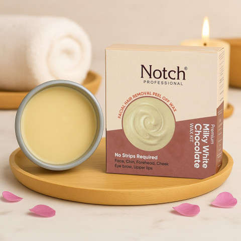 Notch Milky White Chocolate Katori Peel Off Wax For Hair Removal