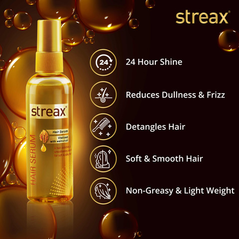 Streax Vitalized with Walnut Oil, For Hair Smoothening