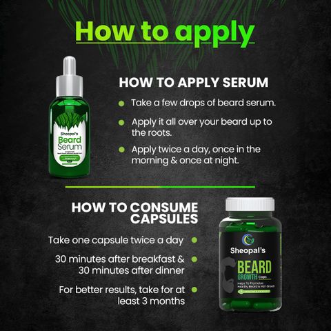 Sheopals Beard Growth Serum With Redensyl And Beard Capsule - 60 Capsules (35 ml) - Image 8