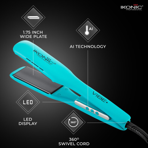IRON ROCK/Normal/SOFT/アイロンロック/ブルー Ikonic Professional Women hair straightener with Ionic technology