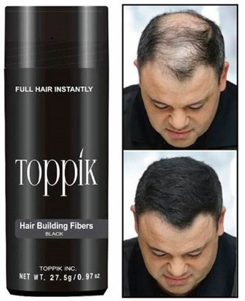 toppik Hair Building Fibers For Instant Style Natural Black Color 2 Units Hair Fiber