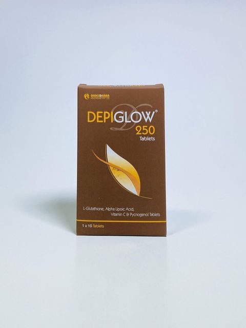 Depiglow 250 Tablets | With Glutathione, Vitamin C | 10 Tablets (1 Strip) - Price in India, Buy Depiglow 250 Tablets | With Glutathione, Vitamin C