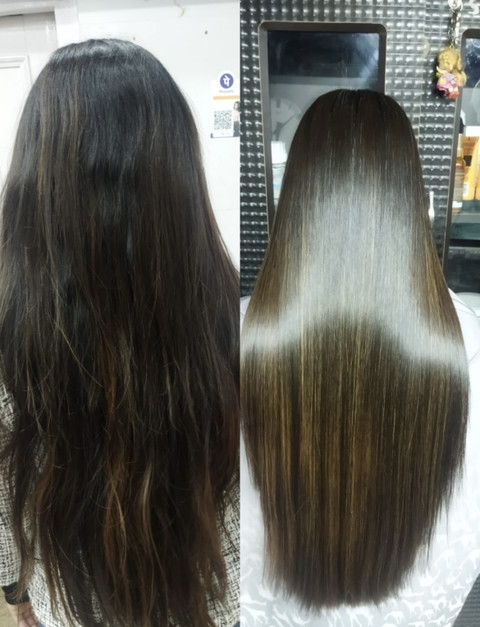 Keratin Hair Str8 Hair Permanent Hair Straightening Brown Hair