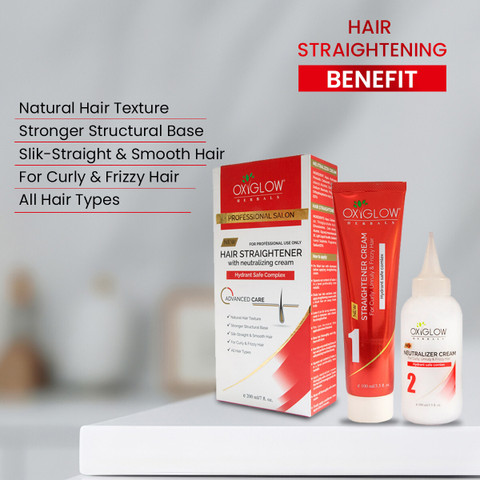 OXYGLOW Professional Hair Straightener with Neutralising Cream