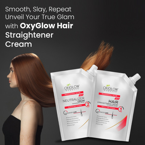 Permanent Hair Oxyglow Hair Straightening Cream OXYGLOW Hair