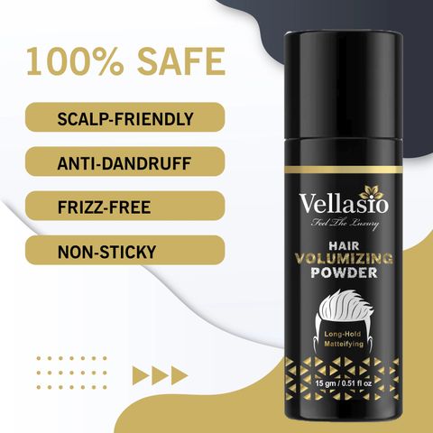 vellasio Mattifying Volume Powder Hair Wax 15gm Matte Finish|Strong Hold Styling hair volumizing powder wax Extreme Hair Volumizer hair powder-mousee (15 g) - Image 4