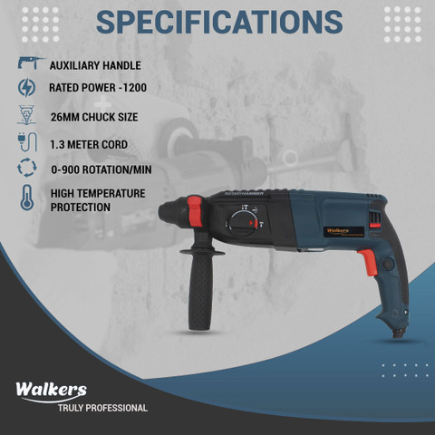 Walkers All Purpose 26mm Hammer Impact Drill Machine Forward
