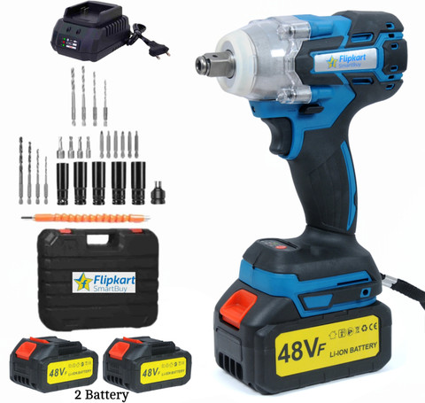 Flipkart SmartBuy Cordless Impact Wrench 850Nm Speed, 2pcs 48Vf
