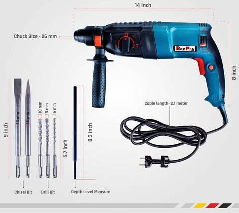 RanPra MONTHS WARRANTY 26 MM CUTFAST HAMMER/DEMOLITION DRILL