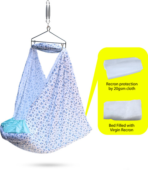 beetot baby cradle jhula, baby palna, window hanging cradle for new born  baby Cotton Large Swing