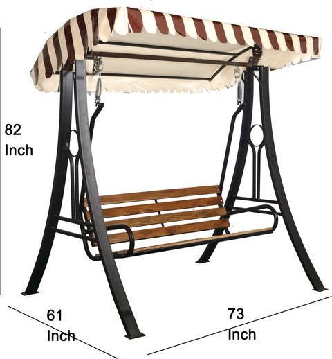 Kaushalendra Outdoor swing for adult with canopy roof seater