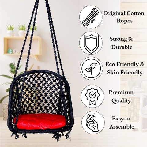 Patiofy D Shape for Adults and Kids,Jhula Indoor, Wooden Chair