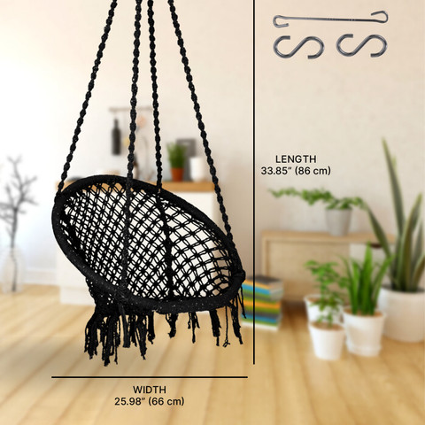 Curio Centre Round Swing Chair with Accessories Cotton Hammock
