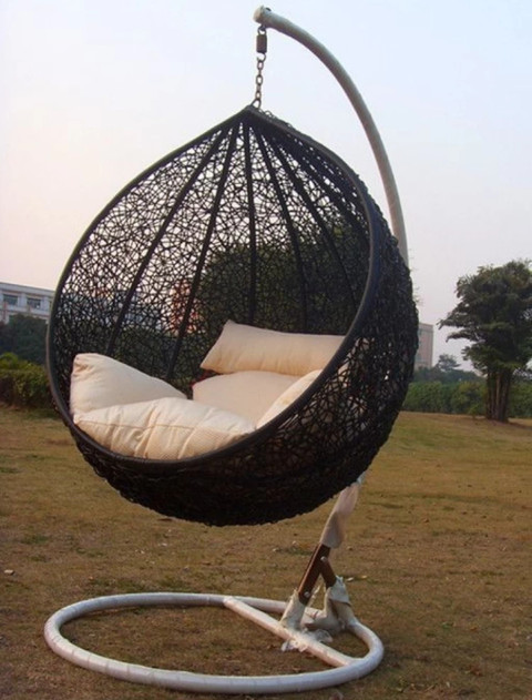 UrbanEscape Garden/ Balcony/outdoor swing chair with stand Iron