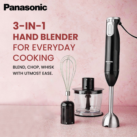 Panasonic 600 W Black Chopper, Electric Whisk, Hand Blender Price