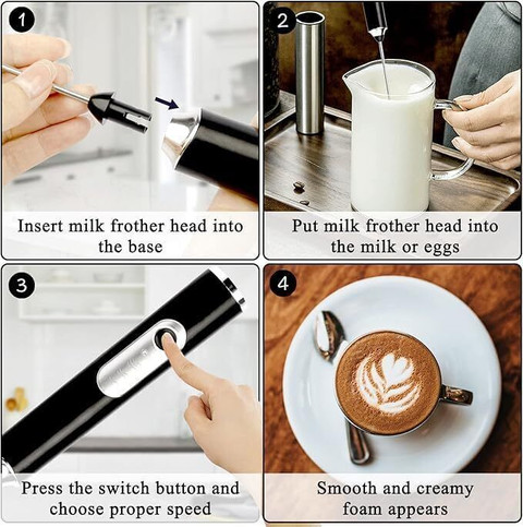 Shoprix Coffee Beater Milk Frother Handheld USB Rechargeable Foam