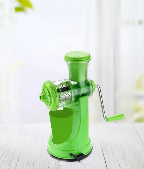 FIVANIO Plastic, Steel Plastic Fruit Juicer Juice Making Machine with Steel  Handle, Green Hand Juicer