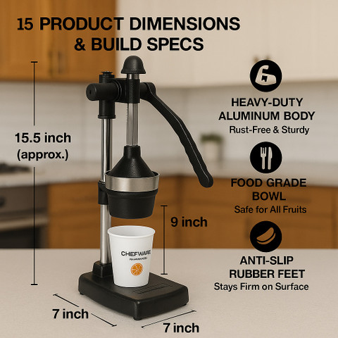 CHEFWARE Aluminium Deluxe Hand Juicer Price in India Buy