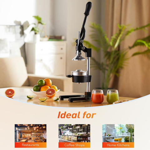 DHAVJ Steel Commercial Grade Citrus Juicer Professional Hand Press