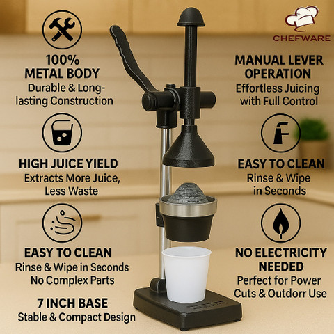 CHEFWARE Aluminium Deluxe Hand Juicer Price in India Buy
