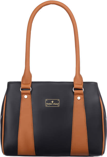 Perfect Choice Women Black, Tan Shoulder Bag