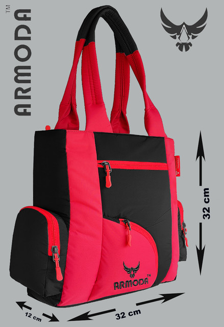 Buy ARMODA Women Black, Red Shoulder Bag Black Red Online Best