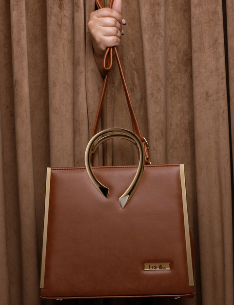 Buy LaFille Women Brown Hand-held Bag Brown Online Best Price in