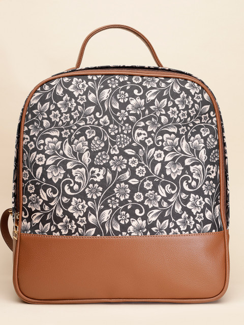 ANOUK Womens Tan Floral Printed BagPack L Backpack Tan Price