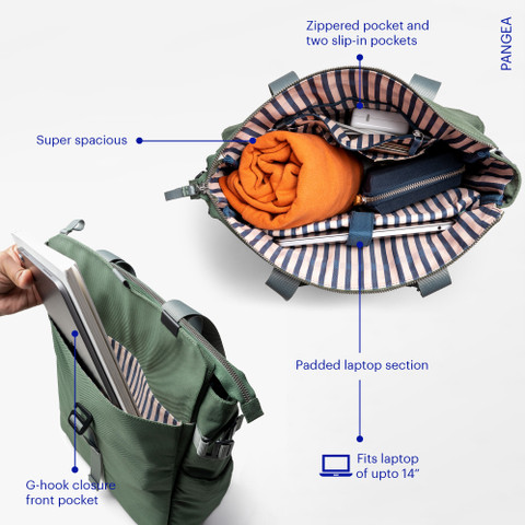 DailyObjects Kelp Pole Convertible Laptop Totepack (Tote Bag +