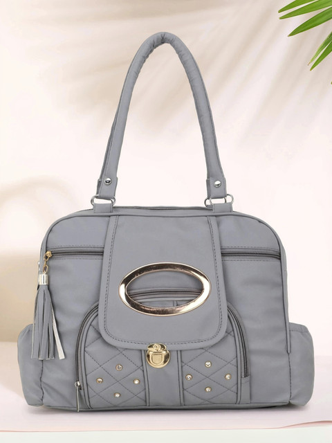 Buy SIRISHA Women Grey Hand-held Bag GREY Online Best Price in