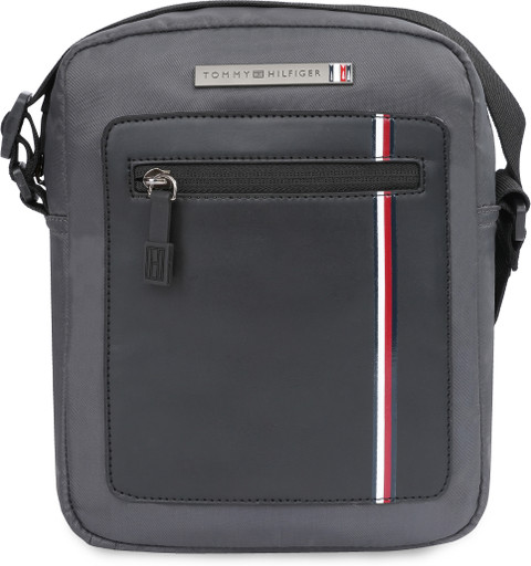 TOMMY HILFIGER Grey Hand-held Bag Nelson Grey Price in India