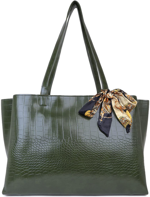 aesthetic Women Green Handbag