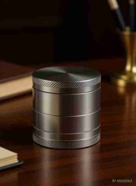 1 layer tobacco crusher Chrome Metal Dry Herb Spice Fine Handle Grinder 4 Layers Piece Dedicate Craftsmanship Chrome Metal Dry Herb Crusher